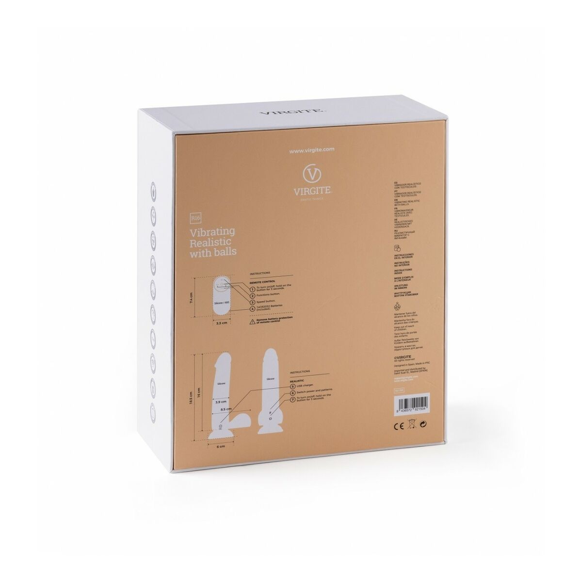 Realistlik vibraator Virgite 16 cm